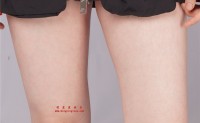 欧阳娜娜为某服装品牌拍摄的宣传海报花絮照片，超短裤大长腿吊带上衣，放大可看清肌肤纹理，高清4K分辨率原版无修原图组图下载